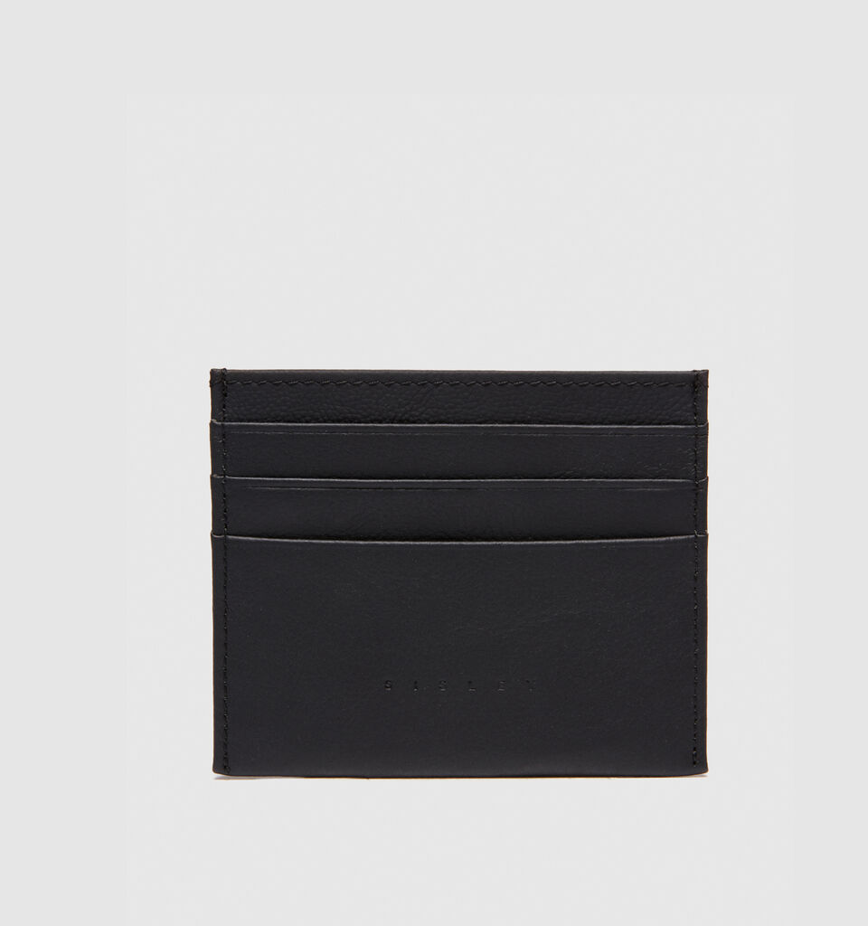 Leather card holder - null - Black | Sisley image number 2